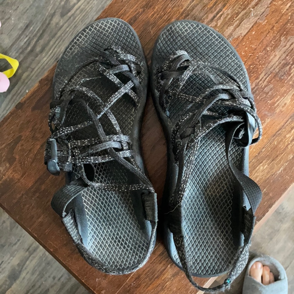 Chacos size 8. Used. Black with white detailing